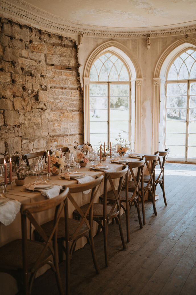 Wedding breakfast at Brinkburn Priory Wedding breakfast at Brinkburn Priory